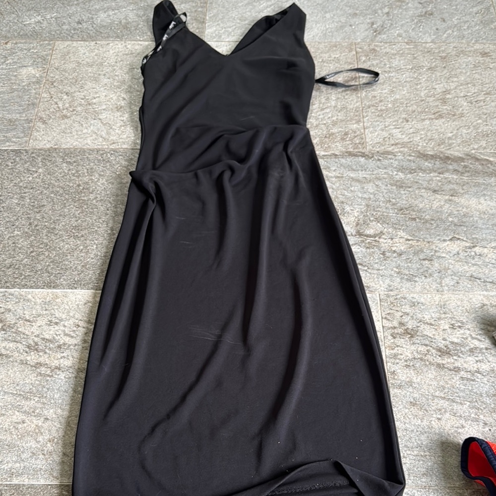 Nicole Miller Black Ruched Sheath Dress